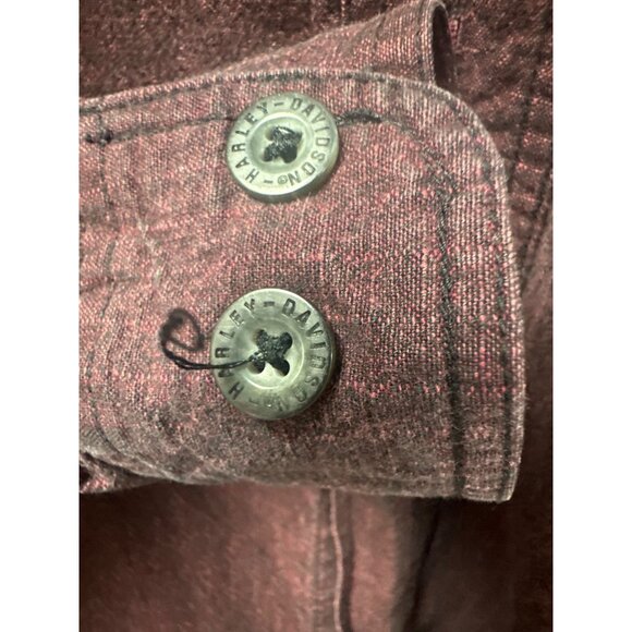 Harley-Davidson Mens XL Maroon Genuine MotorClothes Long Sleeve Shirt - Picture 3 of 10